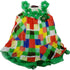 Little Girls Green Geometric Print Crinkling Chiffon Swing Dress 24M-8 - SophiasStyle.com